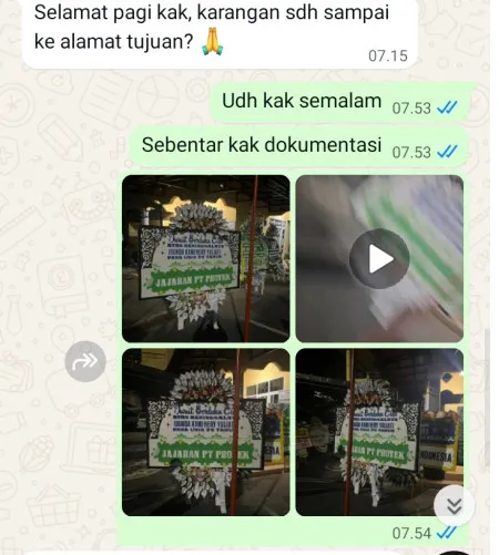 Pengiriman Papan Bunga Selamat Setu