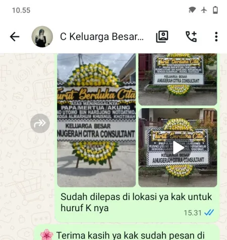 Pengiriman Papan Bunga Duka Setu