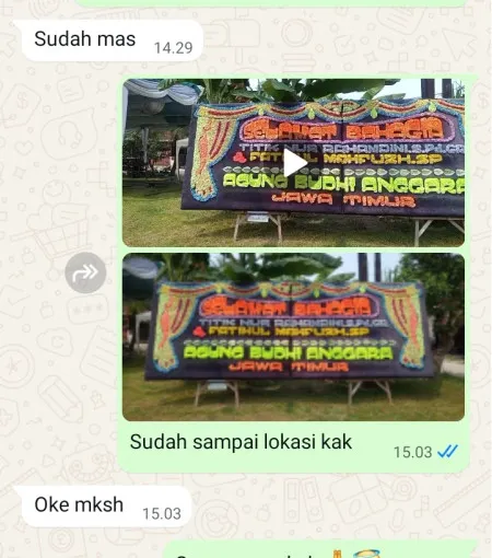 Pengiriman Papan Bunga Setu
